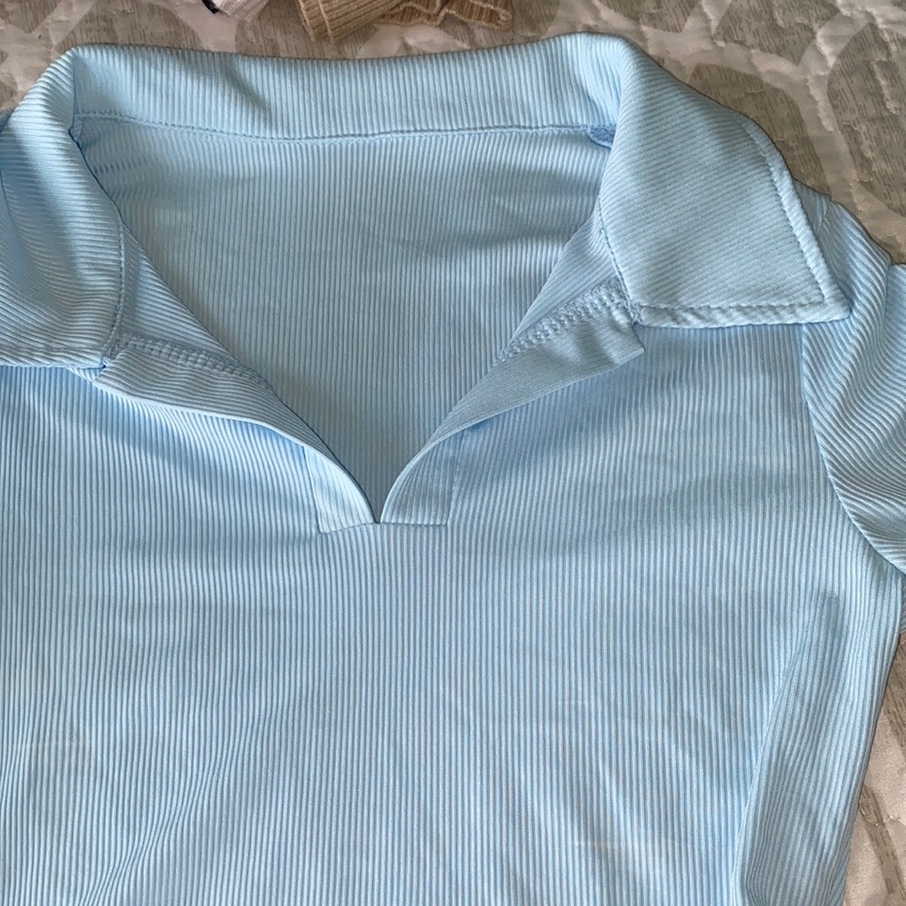 Long sleeve polo athletic top
